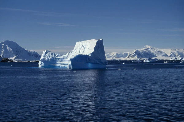 20078059. ANTARCTICA Peninsula Region Icebergs and deep blue water