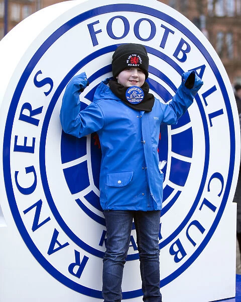 Electrifying Fan Experience: Rangers Supporters Gather in the Fan Zone before Kick-off vs Kilmarnock at Ibrox Stadium