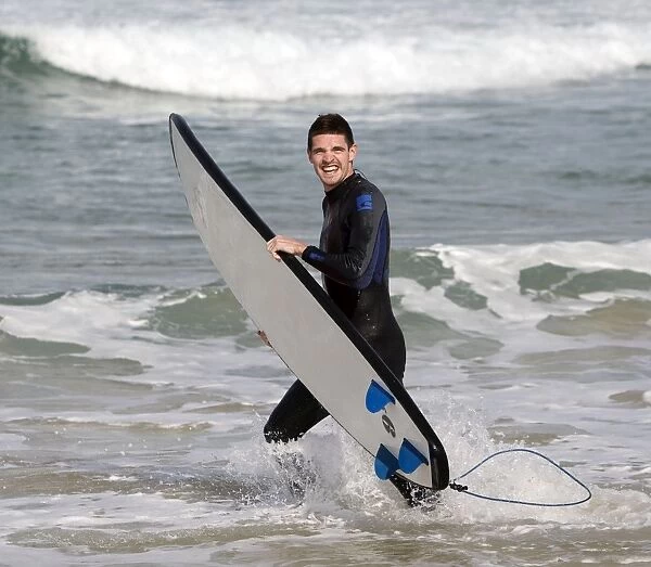 Rangers Kyle Lafferty Rides the Waves at Sydney Festival of Football 2010