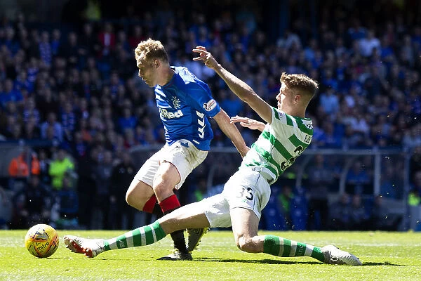 Scott Arfield Scores Dramatic Goal Past Kristoffer Ajer in Rangers vs Celtic Scottish Premiership Clash at Ibrox Stadium