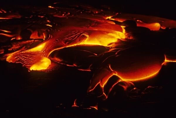 Active lava flow, Volcanoes N. P. Big Island, Hawaii