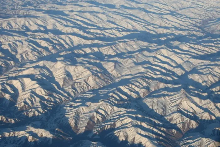 Framed Print : Aerial view of snow covered mountain range, Afghanistan, november Framed Print : Aerial view of snow covered mountain range, Afghanistan, november