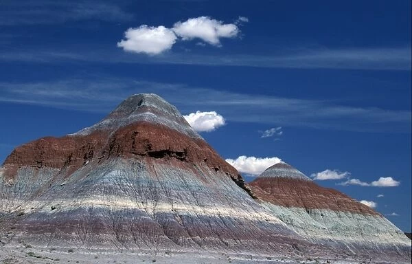 America - Arizona The Tepees in the Painted Desert are formations coloured by iron, manganese