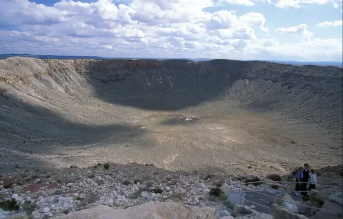 Framed Print : America North USA Arizona. Meteor Crater, 570 feet deep 4, 100 feet across, near Flagstaff