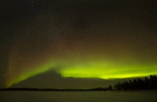 Aurora Borealis at night, Finland, January
