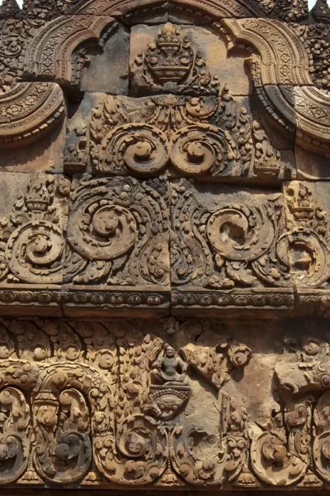 Framed Print : Bas-relief on doorway of Khmer Hindu temple, Banteay Srei, Angkor, Siem Riep, Cambodia Framed Print : Bas-relief on doorway of Khmer Hindu temple, Banteay Srei, Angkor, Siem Riep, Cambodia