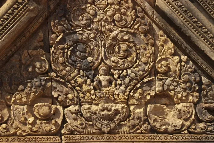 Framed Print : Bas-relief in Khmer Hindu temple, Banteay Srei, Angkor, Siem Riep, Cambodia Framed Print : Bas-relief in Khmer Hindu temple, Banteay Srei, Angkor, Siem Riep, Cambodia