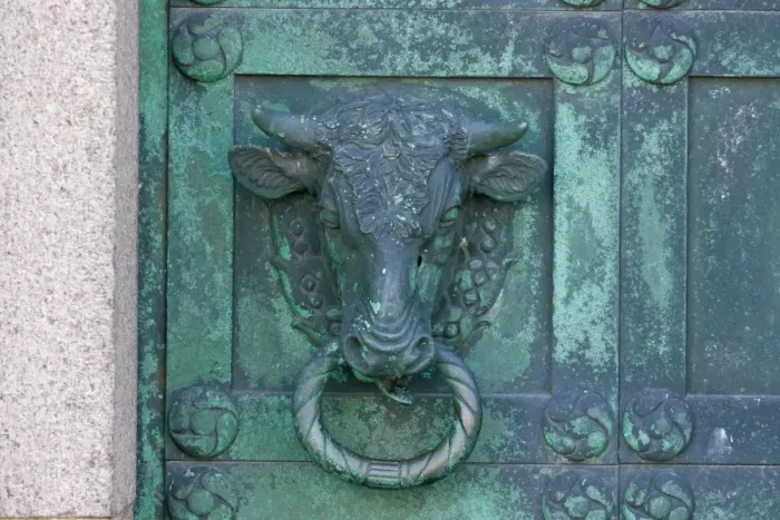 Framed Print : Bull head detail of bronze cathedral door in historic town, Our Lady Maria Cathedral (Vor Frue Maria Domkirke), Ribe Framed Print : Bull head detail of bronze cathedral door in historic town, Our Lady Maria Cathedral (Vor Frue Maria Domkirke), Ribe