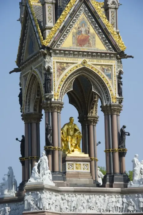 Framed Print : Canopy and gilded memorial statue of Prince Albert, Albert Memorial, Kensington Gardens, City of Westminster, London Framed Print : Canopy and gilded memorial statue of Prince Albert, Albert Memorial, Kensington Gardens, City of Westminster, London