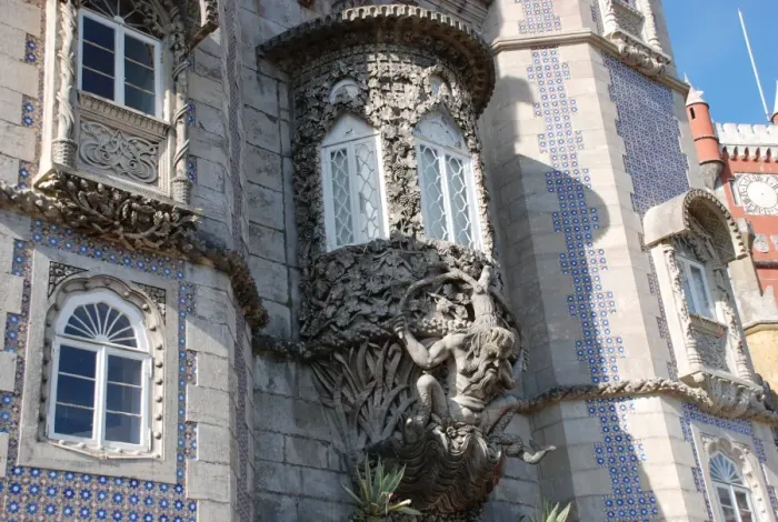 Framed Print : Carved stonework around windows on Romanticist palace, Triton Balcony, Pena National Palace (Palacio Nacional da Pena) Framed Print : Carved stonework around windows on Romanticist palace, Triton Balcony, Pena National Palace (Palacio Nacional da Pena)