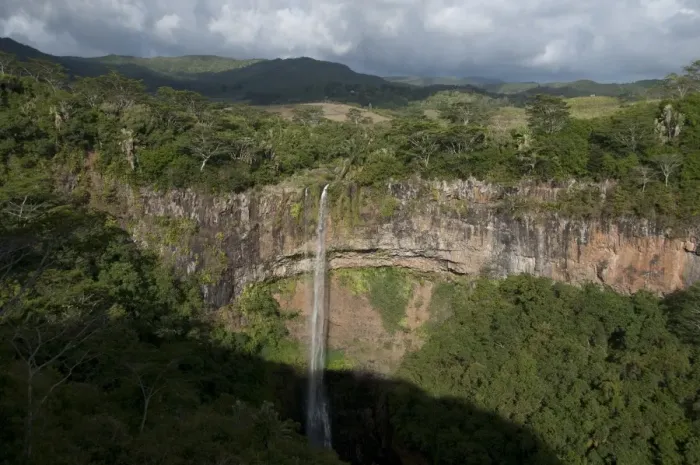 Framed Print : Chamarel Waterfall from St. Denis and Viande Salee Rivers, Black River Gorges N. P. Black River District, West Mauritius Framed Print : Chamarel Waterfall from St. Denis and Viande Salee Rivers, Black River Gorges N. P. Black River District, West Mauritius