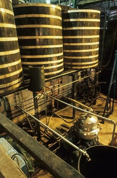Cider maturing vats and blending equipment, Westons Cider, Much Marcle, Herefordshire, England