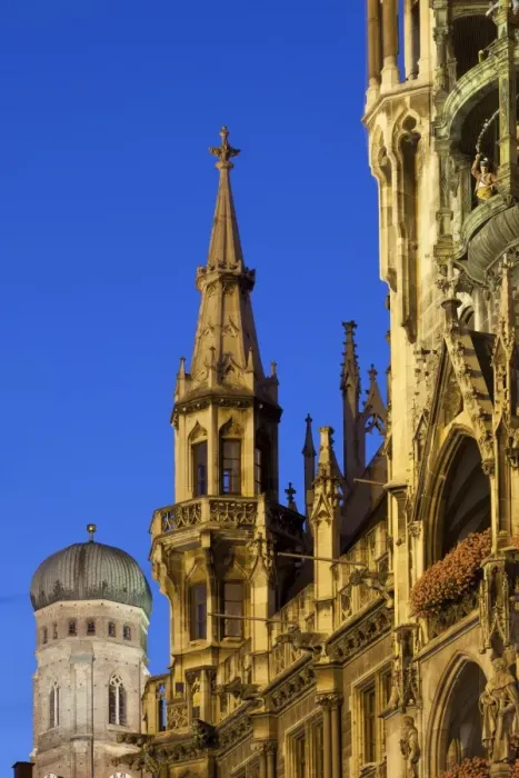 Framed Print : City hall and church at night, New City Hall, Frauenkirche, Marienplatz, Munich, Bavaria, Germany, august Framed Print : City hall and church at night, New City Hall, Frauenkirche, Marienplatz, Munich, Bavaria, Germany, august