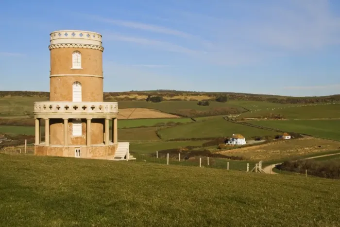 Framed Print : Clavel Tower, after it was moved inland to avoid falling over cliff, Kimmeridge, Dorset, England, december