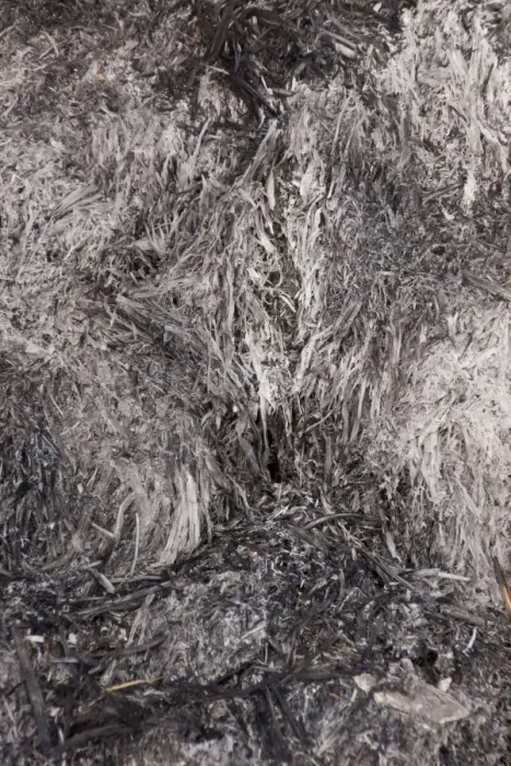 Framed Print : Close up of burnt straw after a farm barn fire Framed Print : Close up of burnt straw after a farm barn fire