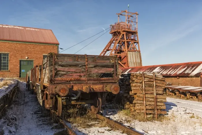 Framed Print : Coal mine industrial heritage museum in snow, Big Pit National Coal Museum, Blaenavon, Torfaen, South South Wales Framed Print : Coal mine industrial heritage museum in snow, Big Pit National Coal Museum, Blaenavon, Torfaen, South South Wales