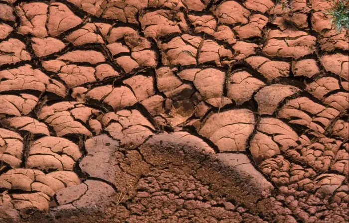 Framed Print : Cyprus Cracked mud in river bed - Cyprus