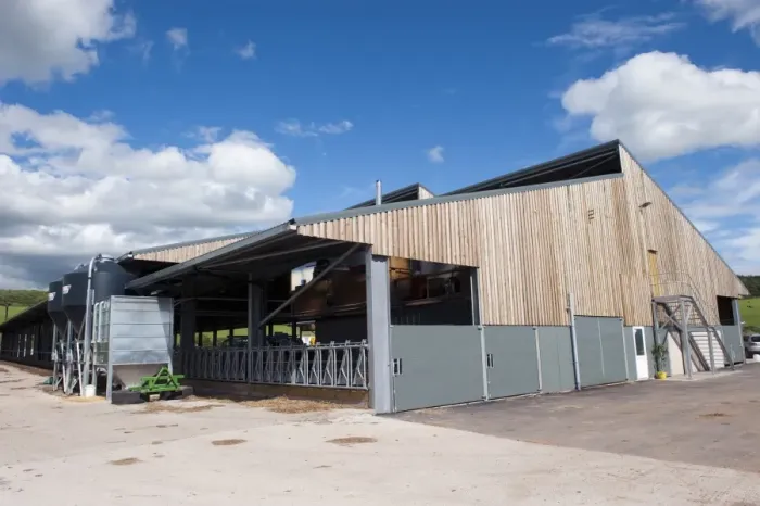 Framed Print : Dairy farming, new dairy unit building, built on greenfield site, Dumfries, Dumfries and Galloway, Scotland, June Framed Print : Dairy farming, new dairy unit building, built on greenfield site, Dumfries, Dumfries and Galloway, Scotland, June
