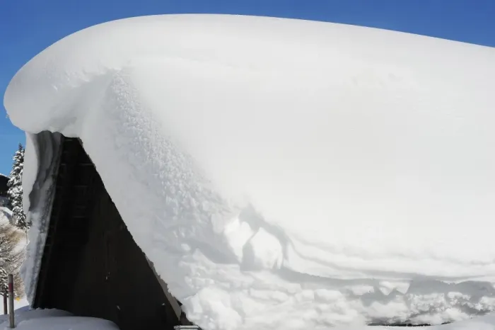 Framed Print : Deep snow on chalet roof, Davos, Graubunden, Swiss Alps, Switzerland, january Framed Print : Deep snow on chalet roof, Davos, Graubunden, Swiss Alps, Switzerland, january