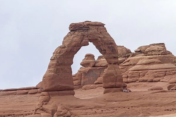Delicate Arch viewed from lower Delicate Arch viewpoint car park - Arches National Park Utah, America