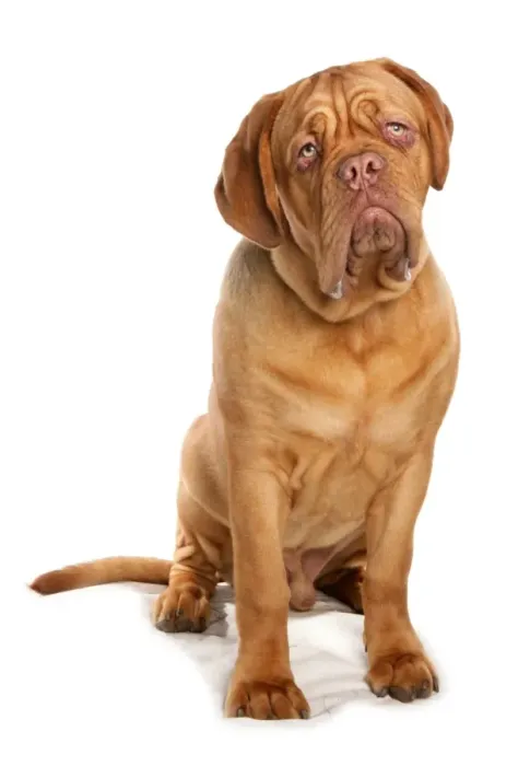 Framed Print : Domestic Dog, French Mastiff (Dogue de Bordeaux), adult male, sitting Framed Print : Domestic Dog, French Mastiff (Dogue de Bordeaux), adult male, sitting