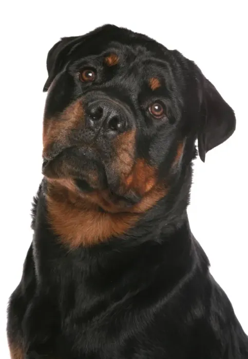 Framed Print : Domestic Dog, Rottweiler, adult male, close-up of head Framed Print : Domestic Dog, Rottweiler, adult male, close-up of head