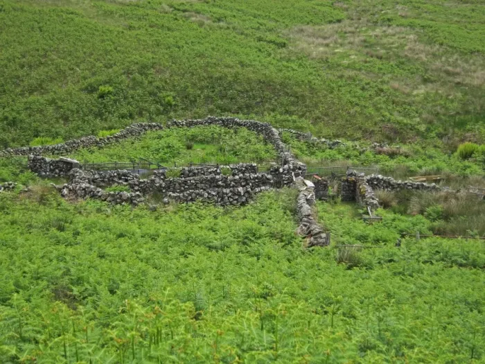 Framed Print : Drystone sheepfold, Drumanee, Dumfries and Galloway, Scotland, june Framed Print : Drystone sheepfold, Drumanee, Dumfries and Galloway, Scotland, june