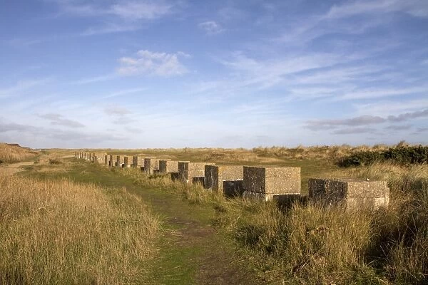 The dunes at Minsmere still have World War two anti Tank cubes