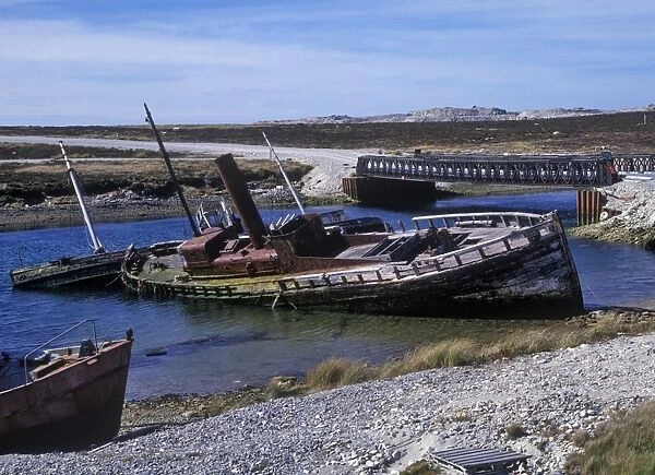 Falklands Shipwrecks on Falkland beach