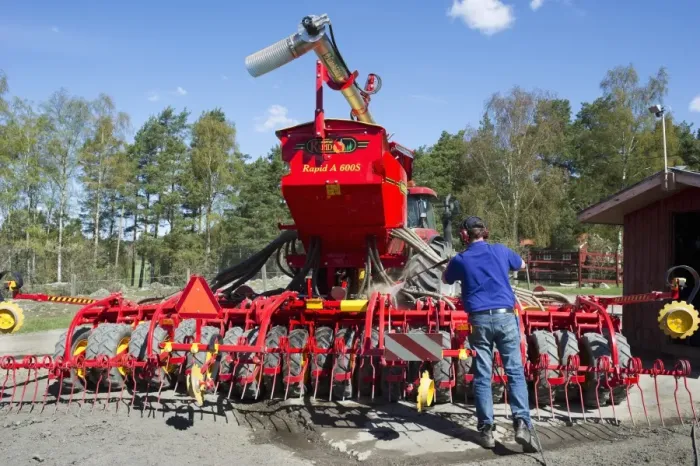 Framed Print : Farmer washing Vaderstad Rapid A 600S seed drill with pressure washer, Upplands Vasby, Sweden, may Framed Print : Farmer washing Vaderstad Rapid A 600S seed drill with pressure washer, Upplands Vasby, Sweden, may