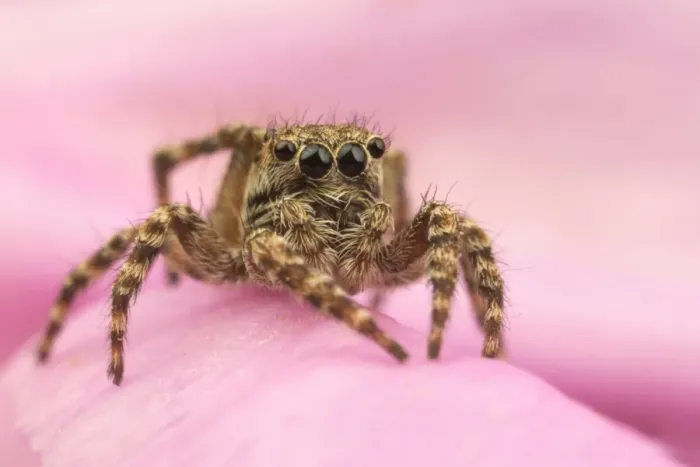 Framed Print : Fencepost Jumping Spider (Sitticus pubescens) adult, resting on pink flower, Leicestershire, England, June Framed Print : Fencepost Jumping Spider (Sitticus pubescens) adult, resting on pink flower, Leicestershire, England, June