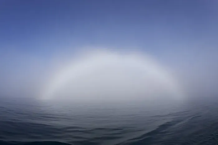 Framed Print : Fogbow over calm sea, Svalbard Framed Print : Fogbow over calm sea, Svalbard