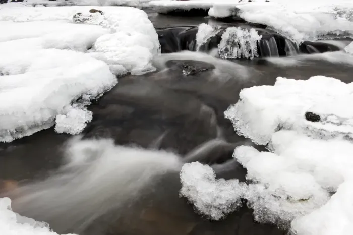 Framed Print : Frozen cascades on river, River Rawthey, Cumbria, England, december Framed Print : Frozen cascades on river, River Rawthey, Cumbria, England, december