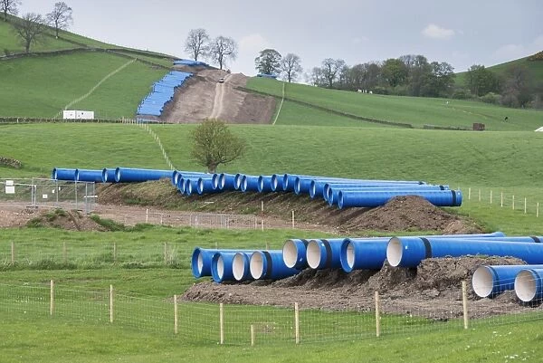 Gas pipeline being laid, to transport gas from Scotland to County Dublin, Ireland, West Linton, Tweeddale