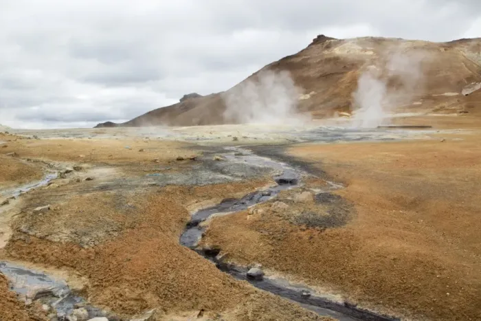 Framed Print : Geothermal activity, Namafjall, Myvatn, Iceland, May Framed Print : Geothermal activity, Namafjall, Myvatn, Iceland, May