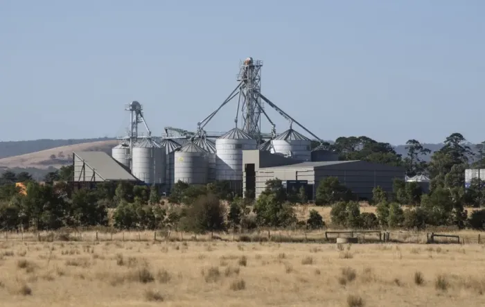 Framed Print : Grain silos, near Melbourne, Victoria, Australia, February Framed Print : Grain silos, near Melbourne, Victoria, Australia, February