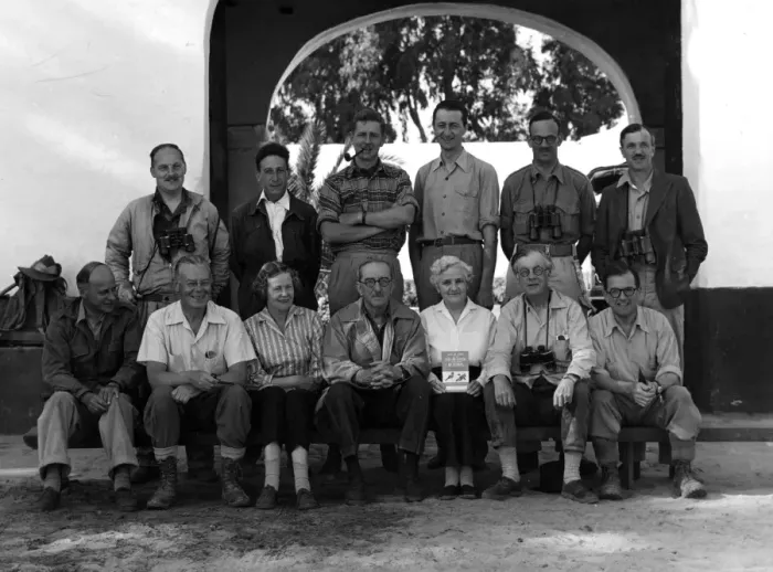 Framed Print : Group at Palacio in the Coto Donana 1957. Left to Right sitting, Max Nicholson, Guy Mountfort, Lady Huxley Framed Print : Group at Palacio in the Coto Donana 1957. Left to Right sitting, Max Nicholson, Guy Mountfort, Lady Huxley
