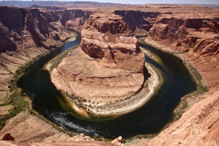 Framed Print : Horseshoe bend overlook, the Colorado River in Glen Canyon is making a 270 curve in an entrenched meander Framed Print : Horseshoe bend overlook, the Colorado River in Glen Canyon is making a 270 curve in an entrenched meander