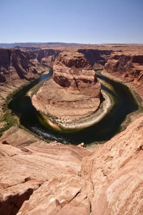 Framed Print : Horseshoe bend overlook, the Colorado River in Glen Canyon is making a 270 curve in an entrenched meander Framed Print : Horseshoe bend overlook, the Colorado River in Glen Canyon is making a 270 curve in an entrenched meander
