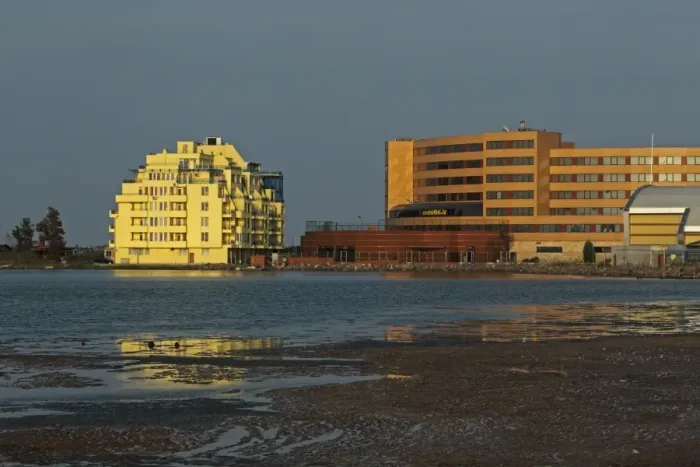 Framed Print : Hotel buildings in seaside resort, Pomorie, Burgas Bay, Bulgarian Black Sea Riviera, Black Sea, Bulgaria, september Framed Print : Hotel buildings in seaside resort, Pomorie, Burgas Bay, Bulgarian Black Sea Riviera, Black Sea, Bulgaria, september