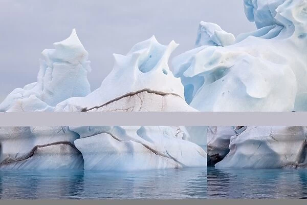 Iceberg drifting at sea, Arctic Sea, Spitsbergen, Svalbard, august