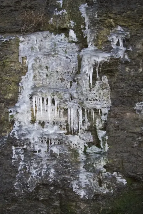 Framed Print : Icicles hanging from frozen cliff waterfall, Kimmeridge, Dorset, England, december Framed Print : Icicles hanging from frozen cliff waterfall, Kimmeridge, Dorset, England, december