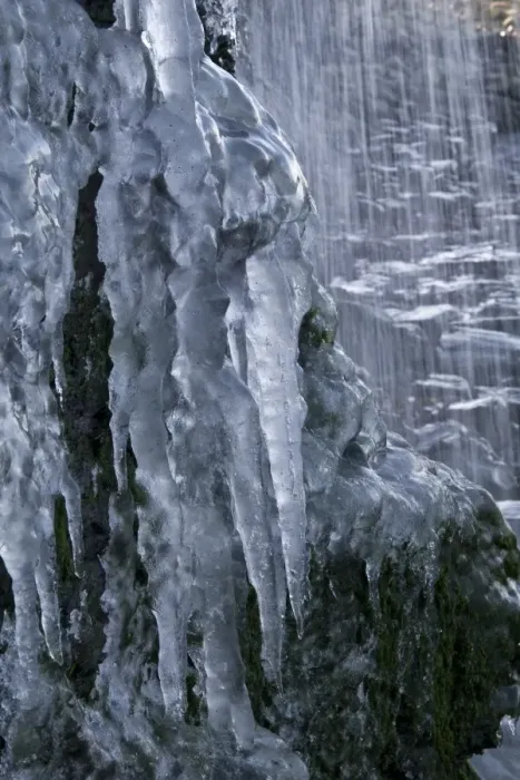 Framed Print : Icicles hanging from frozen cliff waterfall, Kimmeridge, Dorset, England, december Framed Print : Icicles hanging from frozen cliff waterfall, Kimmeridge, Dorset, England, december
