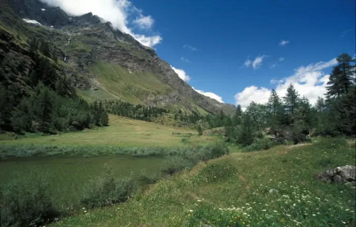 Framed Print : Italy Val di Rhemes, Alpine valley, Gran Paradiso, Italy