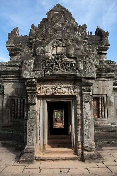 Khmer Hindu temple doorway, Banteay Samre, Angkor, Siem Riep, Cambodia