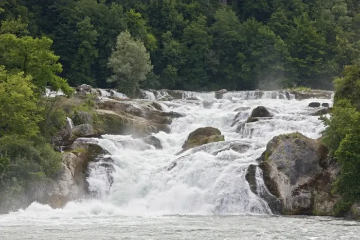 Framed Print : Largest plain waterfall in Europe, Rhine Falls (Rheinfall), Upper Rhine, Schaffhausen, Northern Switzerland, june Framed Print : Largest plain waterfall in Europe, Rhine Falls (Rheinfall), Upper Rhine, Schaffhausen, Northern Switzerland, june