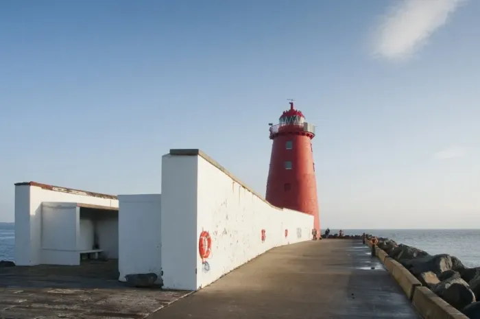 Framed Print : Lighthouse on sea wall protecting harbour entrance, Poolbeg Lighthouse, Great South Wall, Dublin Port, Dublin Bay Framed Print : Lighthouse on sea wall protecting harbour entrance, Poolbeg Lighthouse, Great South Wall, Dublin Port, Dublin Bay