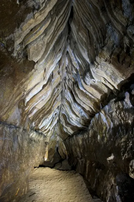 Framed Print : Limestone rock formations in cave, in section of cave not normally accessible to public, Ingleborough Cave Framed Print : Limestone rock formations in cave, in section of cave not normally accessible to public, Ingleborough Cave