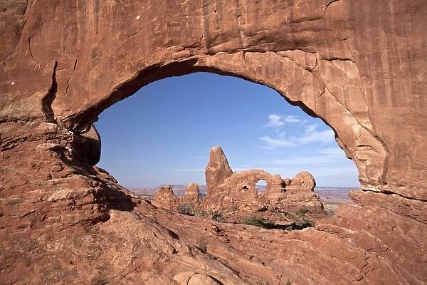 Looking through North Window at Turret Arch, South Window can just be seen on the left