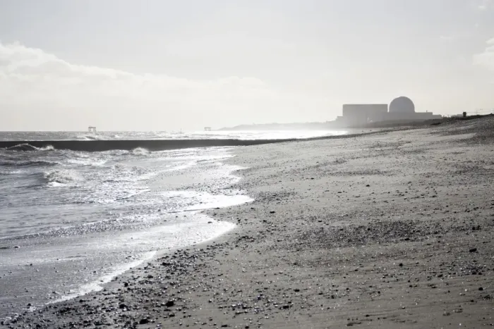 Framed Print : Looking south along Minsmere beach towards Sizewell Nuclear Power Station - Suffolk Framed Print : Looking south along Minsmere beach towards Sizewell Nuclear Power Station - Suffolk